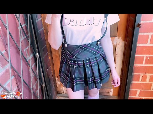 ❤️ Schoolgirl Sucks her dick deeply and fucks instead of classes. ️❌ Anal porn at us ❌️